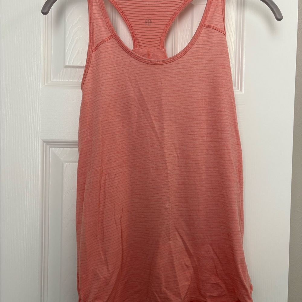 Lululemon Athletica coral Tank Top **FLAWED**